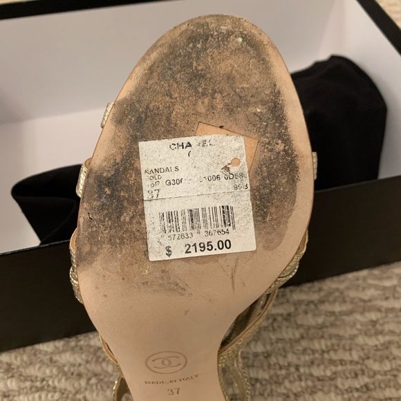 CHANEL LIZARD SANDALS - Picture 7 of 7